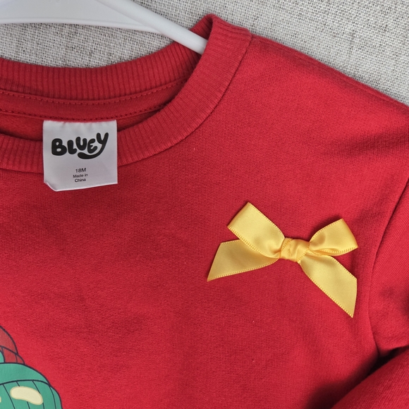 NWT Bluey 2-Piece Winter Sweatshirt & Flared Pants Outfit 18M - Picture 4 of 7